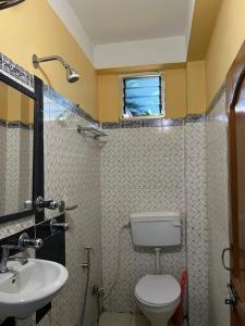 Koupelna v ubytování Hotel Quality