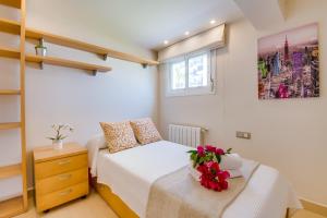 Posteľ alebo postele v izbe v ubytovaní Ideal Property Mallorca - Romani Can Picafort