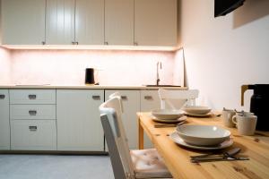 Kuchyň nebo kuchyňský kout v ubytování Apartmán Emilka