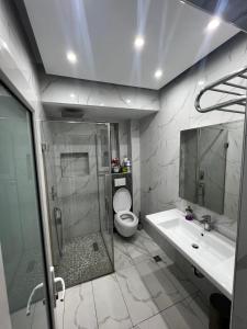 Een badkamer bij Comfort Inn Apartment