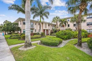 a large apartment building with palm trees and grass at Friendly Native 507 in St. Pete Beach