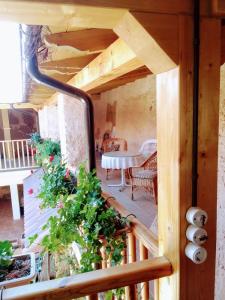 a view from the balcony of a house at Casa Las Eras in San Martín del Camino