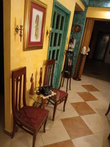 Uma área de estar em Hotel Kerber