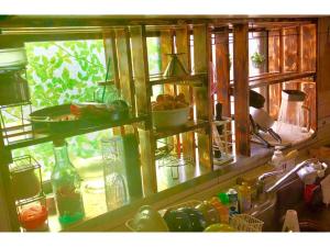 a kitchen counter with a sink and a window at Kumamoto Farm Stay - Vacation STAY 12032v in Takemiya