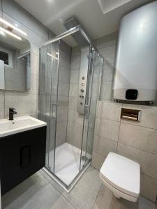 Koupelna v ubytování Apartmány Luxor Zemplínska Šírava