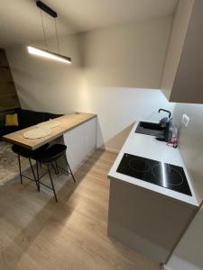 Kuchyň nebo kuchyňský kout v ubytování Apartmány Luxor Zemplínska Šírava