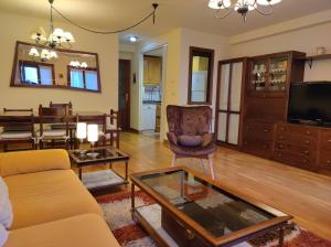 a living room with a couch and a table at El Llano de Escarrilla - tucasaenlospirineos in Escarrilla