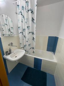 Koupelna v ubytování Malý apartmán na Šumavě
