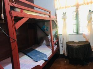 a bedroom with two bunk beds in a room at Hub Backpackers Hangout in Coron