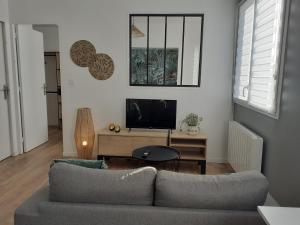 TV a/nebo společenská místnost v ubytování KALEE APPARTEMENT T2
