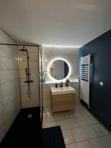 Koupelna v ubytování Superbe appartement au centre ville de Nancy