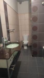 a bathroom with a sink and a toilet at 2 bed 2 bath,pool facility,roof top with sea view in Sharm El Sheikh