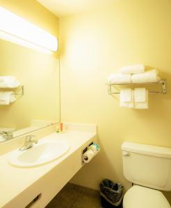 y baño con lavabo, aseo y espejo. en The Federal Hotel Downtown Carson City, Ascend Hotel Collection, en Carson City