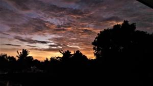 O nascer ou o pôr do sol visto a partir do bed and breakfast