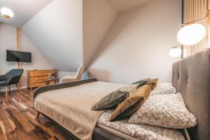 Postel nebo postele na pokoji v ubytování Bystry Comfort