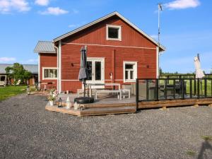 Bygningen som feriehuset ligger i