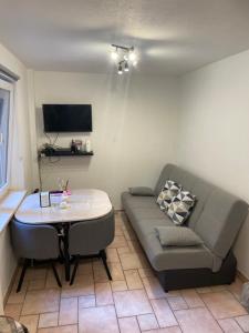 TV a/nebo společenská místnost v ubytování Gezellige Studio 1 slaapkamer, 3pers,strand,zee 50m