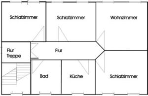 a block diagram of a house at Ferienwohnung HARZgeNUSS in Wernigerode