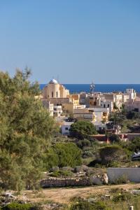 a group of buildings on a hill near the ocean at Dammusi Ziunì in Lampedusa