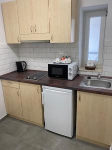 Cuisine ou kitchenette dans l'établissement Aurora Béta Apartman's