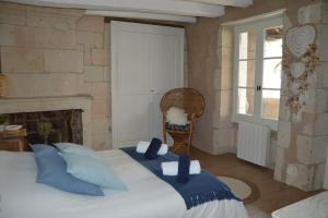 Krevet ili kreveti u jedinici u objektu Maison chaleureuse entre la Touraine et le Berry