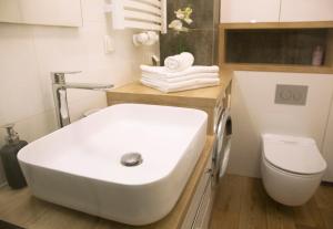 Kúpeľňa v ubytovaní Luxus Apartament Rodzinny z sauną i siłownią