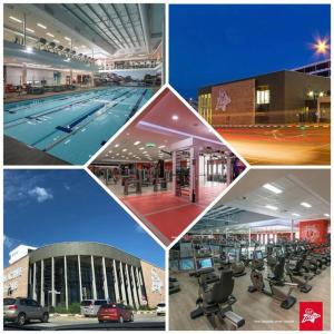 a collage of pictures of a swimming pool at VELDT Suite - Luxury Apartment near Grove Mall & Hospital Airbnb in Windhoek
