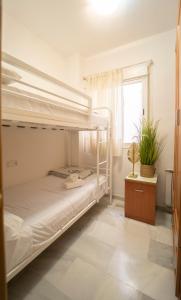 Posteľ alebo postele v izbe v ubytovaní Bonito y acogedor apartamento pleno centro junto Catedral + 6 fotografií