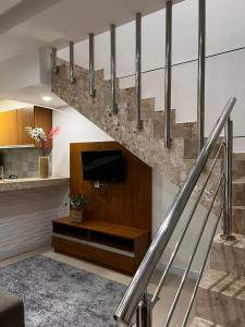 Dapur atau dapur kecil di Apto Duplex cond. Vila dos Diamantes #26