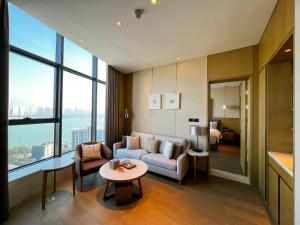 Istumisnurk majutusasutuses Wyndham Grand Plaza Royale Yuzhou Xiamen Wuyuan Bay