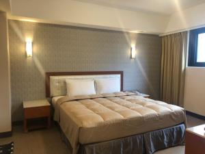 Postel nebo postele na pokoji v ubytování Doitsu Hotel