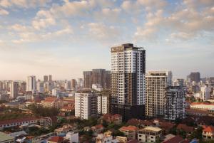 Nespecifikovaný výhled na destinaci Phnompenh nebo výhled na město při pohledu z hotelu