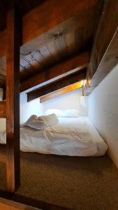 Postel nebo postele na pokoji v ubytování Charmant appartement au coeur de Vercorin