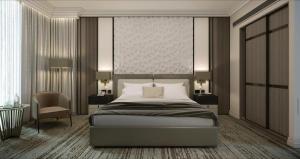 Postel nebo postele na pokoji v ubytování Luxury residence in 5 star hotel