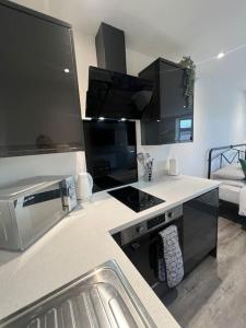 Kuchyň nebo kuchyňský kout v ubytování Abbotsbury 1 bed studio opposite UWE free parking + 2 fotografie