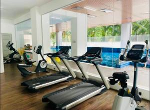 Fitness centrum a/nebo fitness zařízení v ubytování 休闲民宿 Leisure Homestay @The Venus Sitiawan