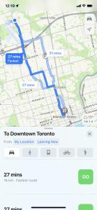 a screenshot of a map of the new to downtown toronto at Modern Lux Family Rooms - KingBed - Near Sheppard W Station Toronto in Toronto
