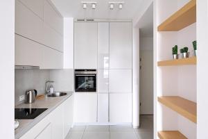 Kuchyň nebo kuchyňský kout v ubytování GO Apartments - ApartHotel