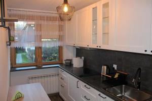 Kuchyň nebo kuchyňský kout v ubytování Apartament Kaspruś