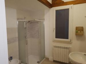 a bathroom with a shower and a sink at Roomsfree!!!! in Ariano Irpino
