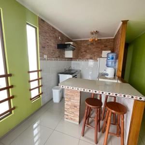 Køkken eller tekøkken på apartamento vista al mar