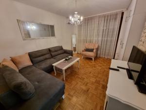Televízia a/alebo spoločenská miestnosť v ubytovaní Apartman Danijela