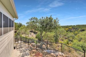 a balcony of a house with a view of the desert at Fox Trot in Canyon Lake