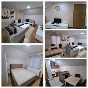 Rúm í herbergi á Apartmani Ognjen