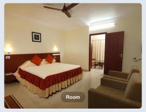 Katil atau katil-katil dalam bilik di Hotel Sasthapuri