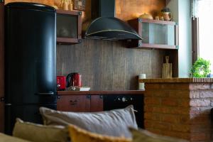 Kuchnia lub aneks kuchenny w obiekcie Gdynia Centrum Wyjątkowy Apartament przy Promenadzie z Balkonem by Noclegi Renters
