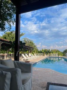a view of the pool at the resort at Club Alda in Lapithos