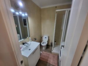 Koupelna v ubytování Habitaciones con baño compartido en bonito Apartamento en Badalona
