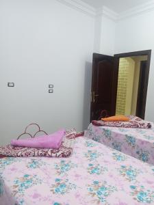 Un pat sau paturi într-o cameră la Nubian Queen Guest House