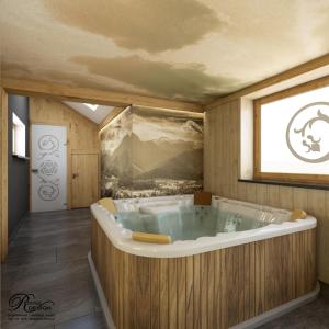 Kúpeľňa v ubytovaní Willa Dziubas z jacuzzi & sauną